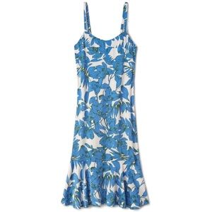 CAbi Blue Floral Midi Dress